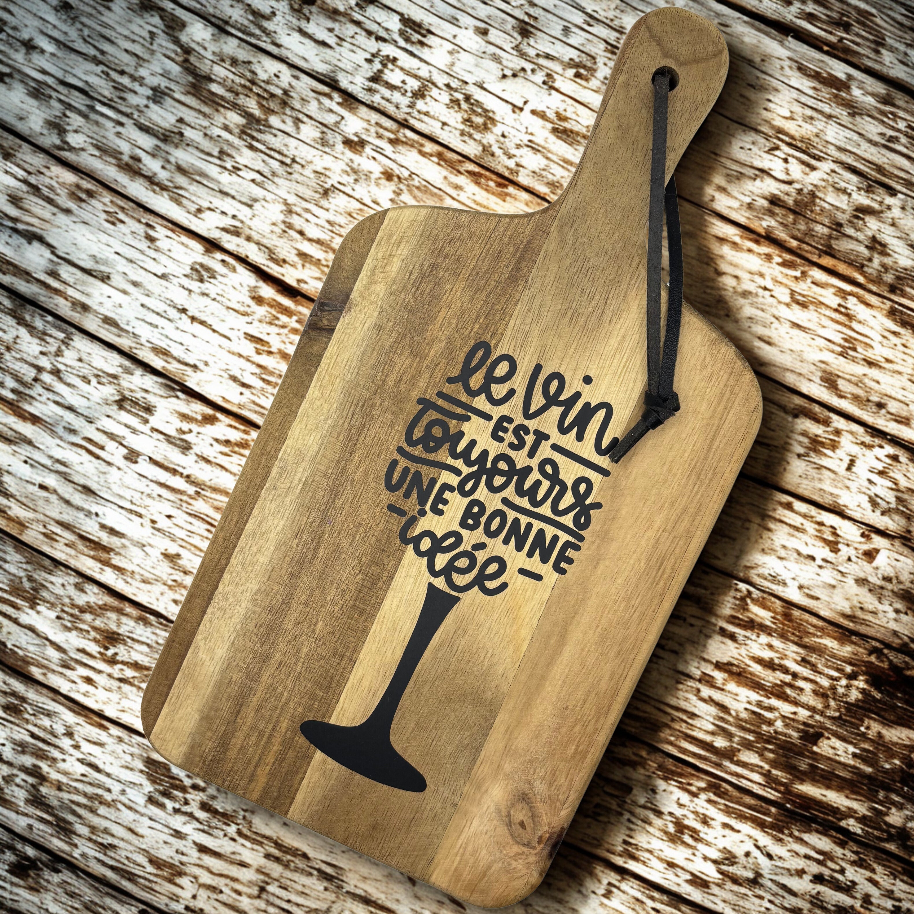 Planche décorative à message