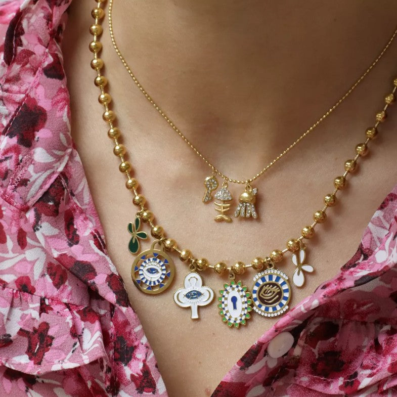 Collier Doré - Maille boule - Personnalisable