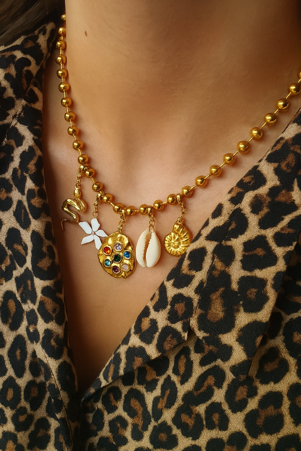 Collier Doré - Maille boule - Personnalisable